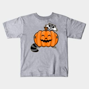 JACK-O-LANTERN RACCOON Kids T-Shirt